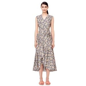 Rebecca Taylor Moonlight Garden Poplin Wrap Dress